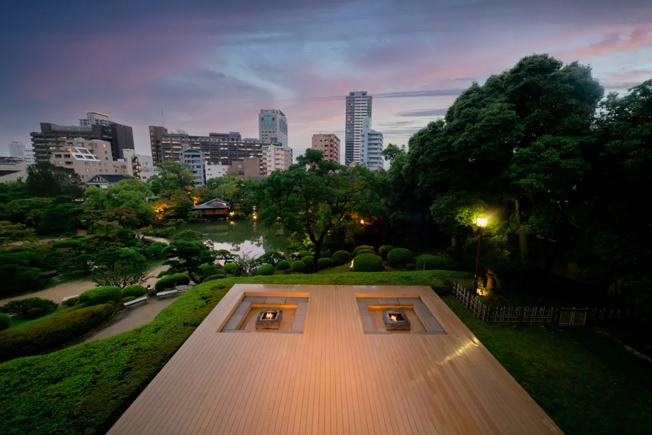 相楽園庭園　ヤグラテラス