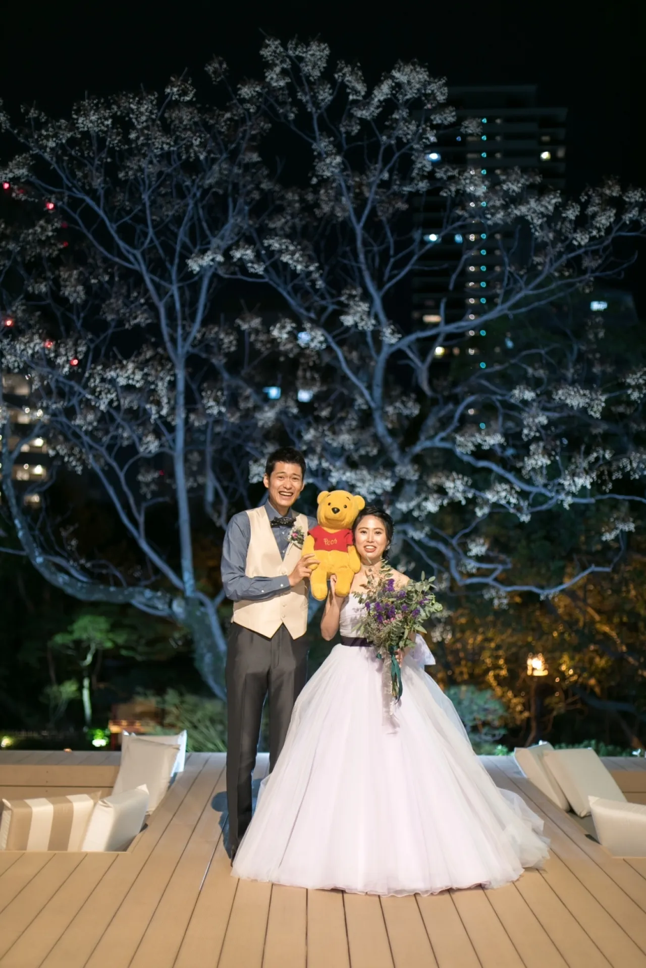 夜のテラスもとっても素敵♡