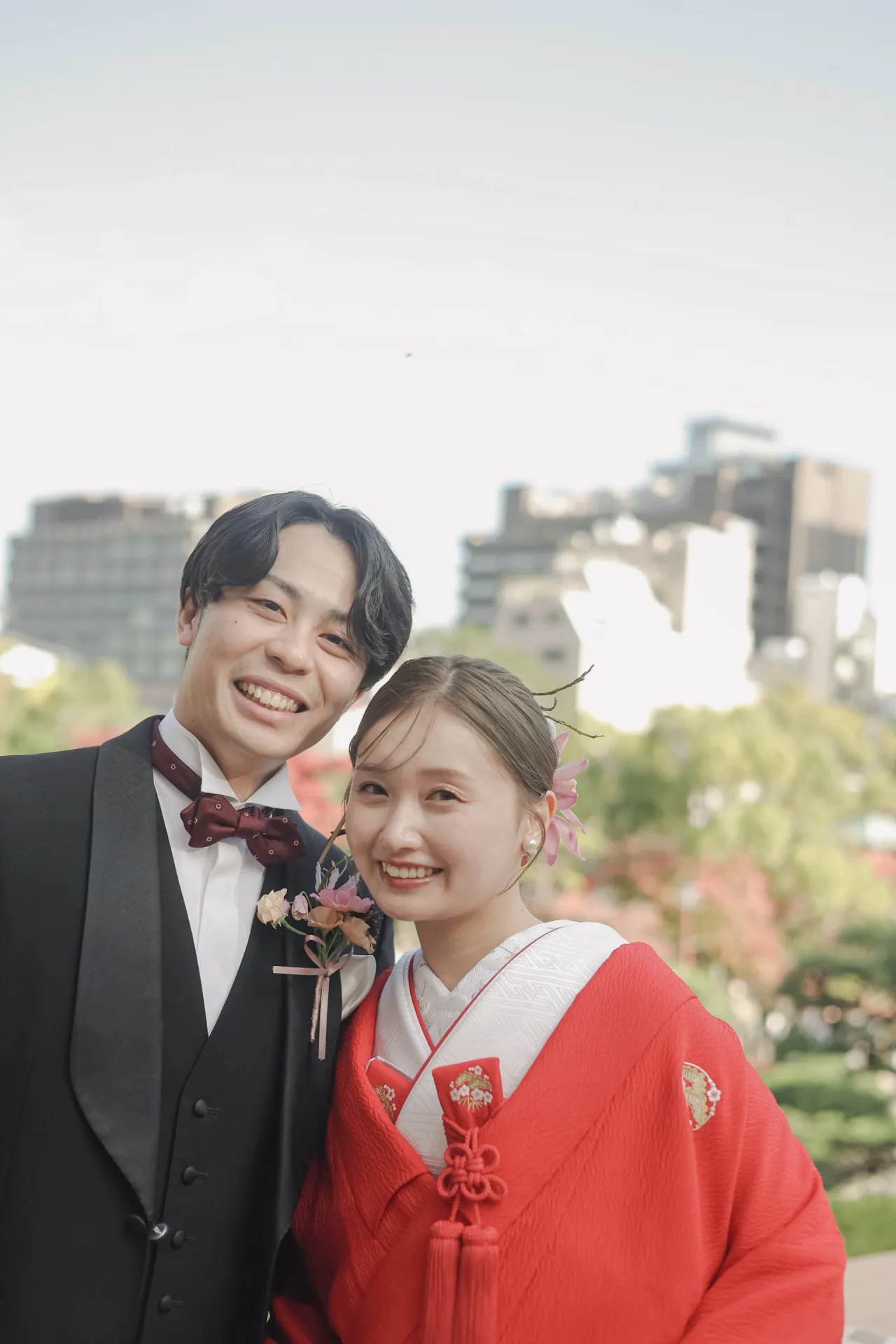 赤無垢/和装/日本庭園